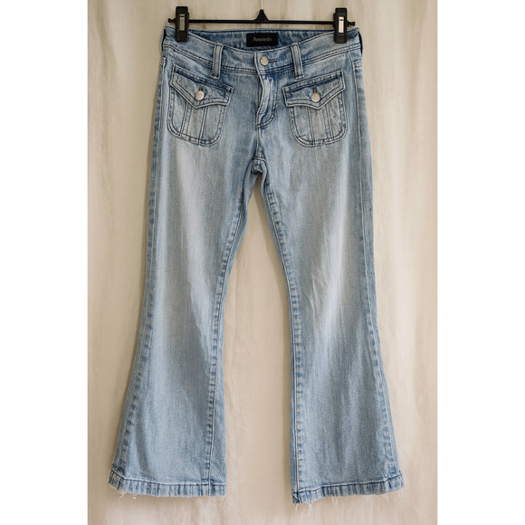 Aeropostale 4R Low Rise Flare Jeans Light Wash Y2K Vintage Retro Revival Classic - Picture 1 of 10